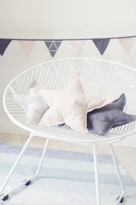 stjernepuder og flagranker til pigeværelset. nordisk design i et clean look, til den minimalistiske og bevidste mor