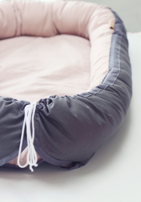 babynest i rosa grå fra lehof